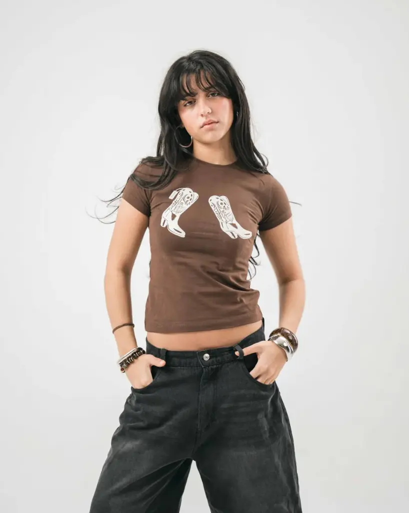 Yonyo- Cow Girl Baby Tee